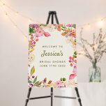 Colorful Watercolor Floral Bridal Shower Welcome Foam Board<br><div class="desc">Colorful Watercolor Floral Illustration Bridal Shower Welcome Sign</div>