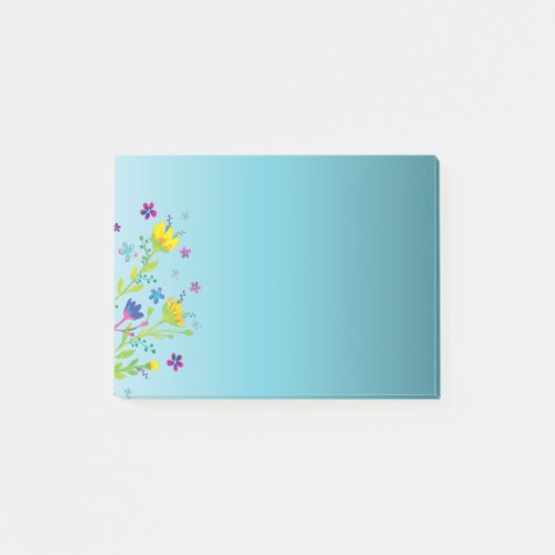 Colorful Watercolor floral garden Post_it Notes