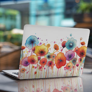 Colorful Watercolor Floral HP Laptop Skin