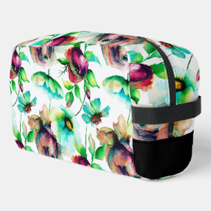 Colorful WaterColor Floral Illustration Dopp Kit