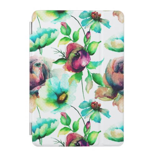 Colorful WaterColor Floral Illustration iPad Mini Cover