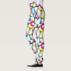 Colorful Watercolor Floral Leggings