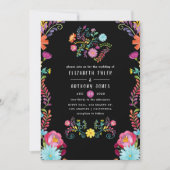 Colorful Watercolor Floral Mexican Fiesta Wedding Invitation (Front)