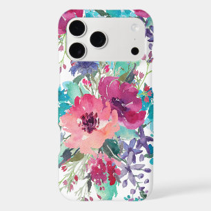 Colorful Watercolor Floral Pattern iPhone 17 Pro Max Case