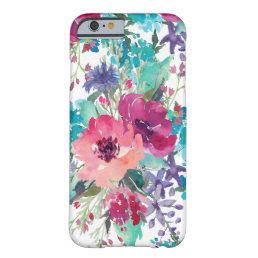 Colorful Watercolor Floral Pattern Barely There iPhone 6 Case
