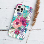 Colorful Watercolor Floral Pattern iPhone 12 Pro Case<br><div class="desc">Stylish and feminine,  this popular floral design features watercolor blossoms in pinks,  purples and blues. You'll be proud to show off your phone with this beautiful vibrant case!</div>