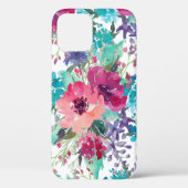Colorful Watercolor Floral Pattern Case-Mate iPhone Case (Back)