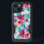 Colorful Watercolor Floral Pattern iPhone 13 Case<br><div class="desc">Protect your new phone with a stylish and colorful watercolor floral Otterbox case in vibrant shades of pink,  magenta,  purple and aqua.</div>