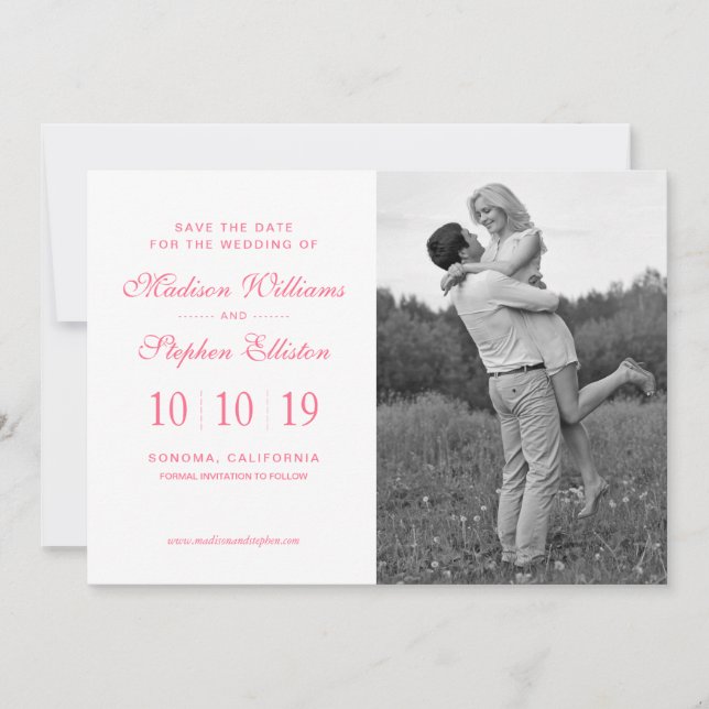 Colorful Watercolor Floral Pattern - Save the Date (Front)