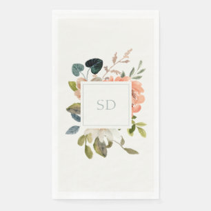 Colorful Watercolor Flower Paper Napkin
