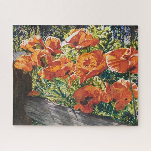 Colorful Watercolor Flowers Jigsaw Puzzle