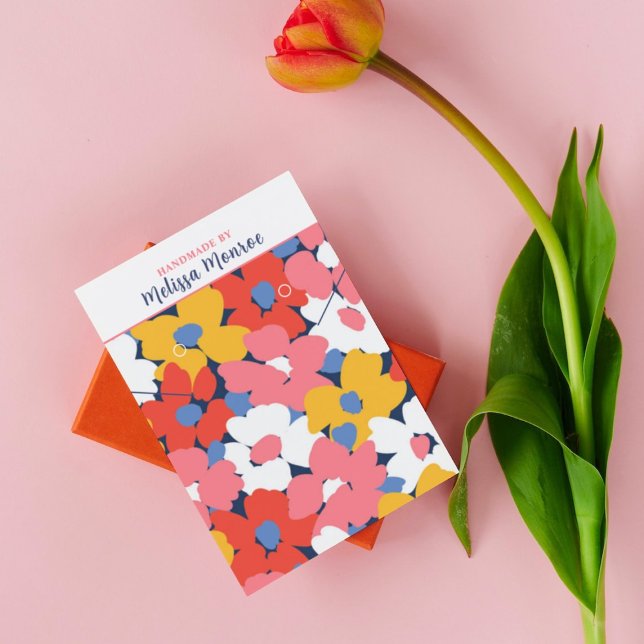 Colorful Watercolor Flowers Necklace Jewelry  (Creator Uploaded)