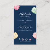 Colorful Watercolor French Macaron Bakery & Sweets Business Card (Back)