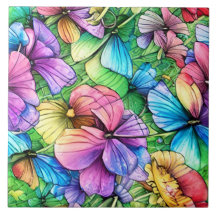 Colorful Watercolor Garden