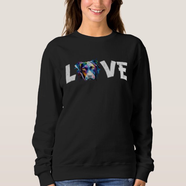 Colorful Watercolor German Shorthaired Pointer Lov Sweatshirt (Front)