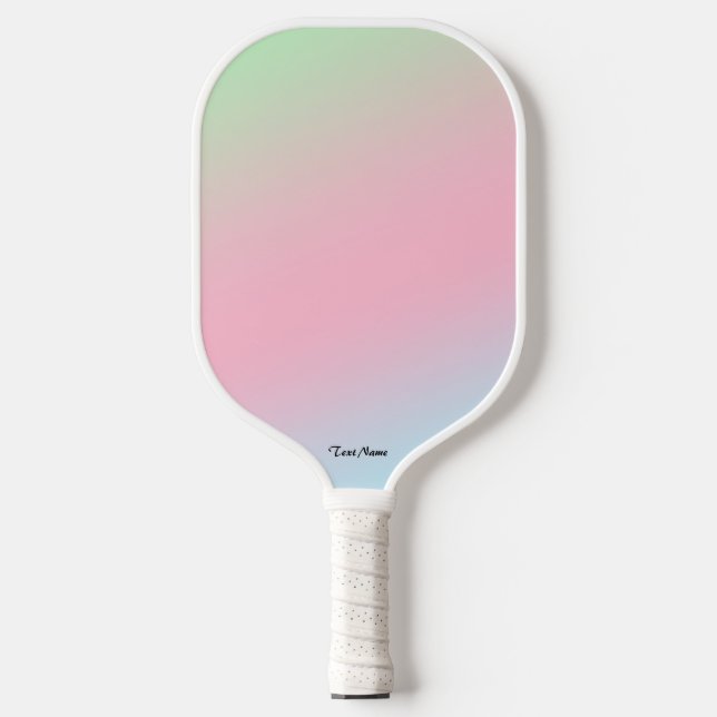 Colorful Watercolor gradient Personalized Name  Pickleball Paddle (Front)