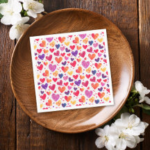 Colorful Watercolor Hearts Mother's Day
