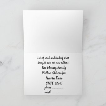 Colorful watercolor houses New address card | Zazzle