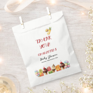 Colorful Watercolor Ice Cream Sweet Baby Shower Favor Bag