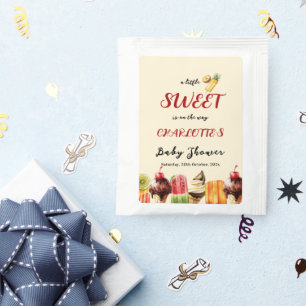 Colorful Watercolor Ice Cream Sweet Baby Shower Tea Bag Drink Mix