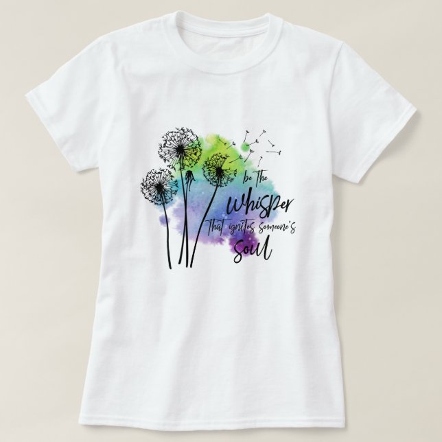 Colorful Watercolor Inspirational T-Shirt (Design Front)