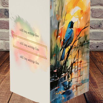 Colorful Watercolor Landscape Lake And Bird by PoeticPastries at Zazzle