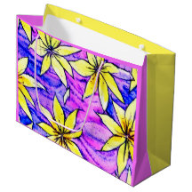Colorful watercolor leaf Yellow and purple Kids