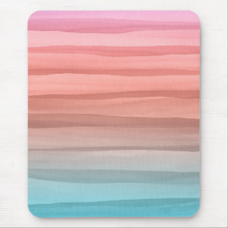 Colorful Watercolor Lines Gradient Pattern Mouse Pad