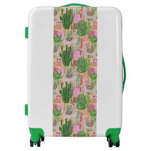 Colorful Watercolor Llama Pattern Luggage