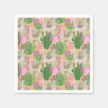 Colorful Watercolor Llama Pattern Napkins