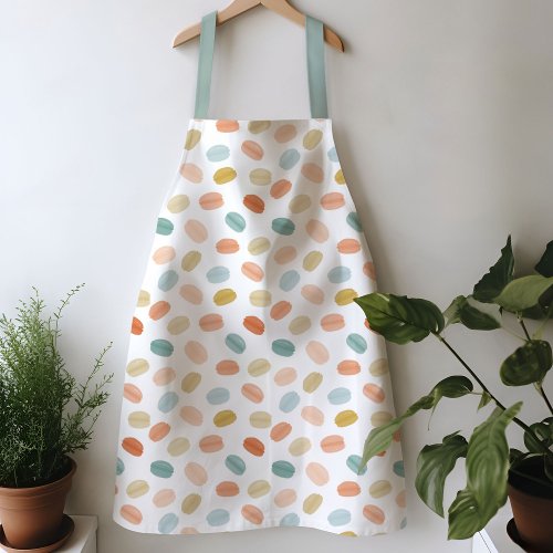 Colorful Watercolor Macarons Apron