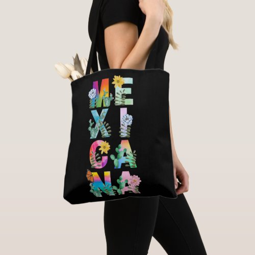 Colorful Watercolor Mexicana  Tote Bag