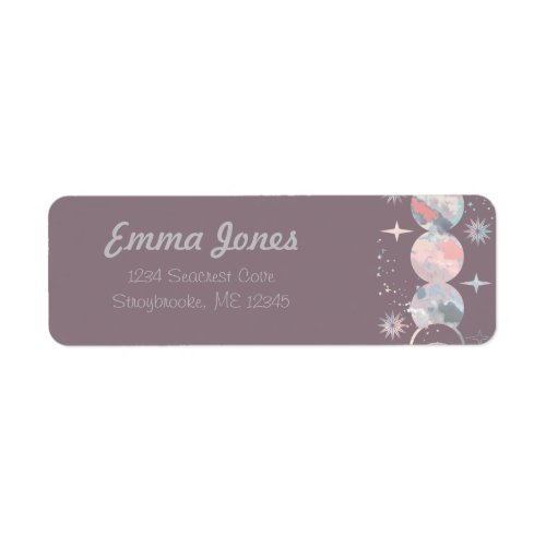 Colorful Watercolor Moons Label