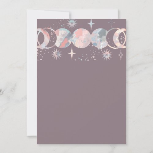 Colorful Watercolor Moons Save The Date