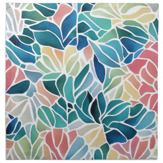 Colorful watercolor napkin in pastel shades