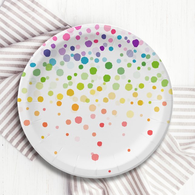 Colorful Watercolor Paint Splatter | Celebrations Paper Plates (Creator Uploaded)