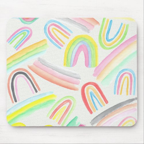 Colorful Watercolor Paint Swatches Abstract Art Mouse Pad