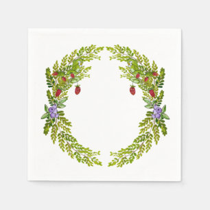 Colorful watercolor pattern of berries mouse mat c napkins