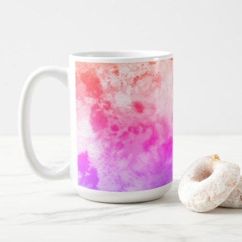 Colorful Watercolor Pink Orange Abstract Art Coffee Mug