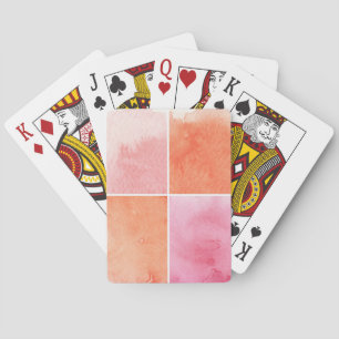 colorful watercolor poker cards