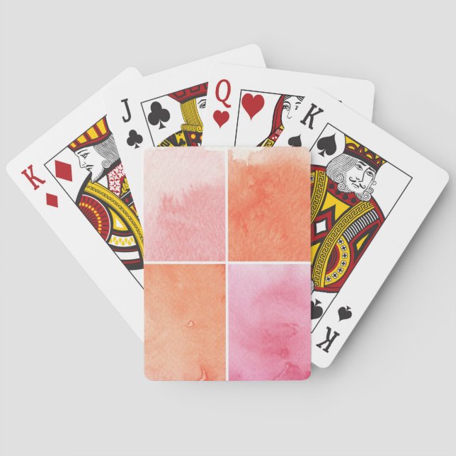 colorful watercolor poker cards (Back)