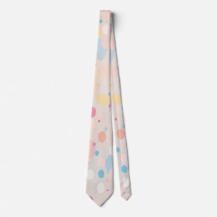 Colorful Watercolor Polka Dot Pattern Neck Tie