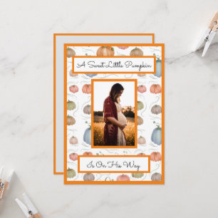 Colorful Watercolor Pumpkin Patch baby Shower Invitation