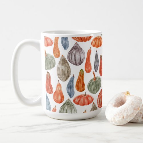 Colorful Watercolor Pumpkins Collection  Coffee Mug