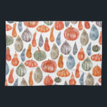 Colorful Watercolor Pumpkins Collection   Kitchen Towel<br><div class="desc">Watercolor colorful pumpkins illustrations</div>