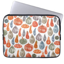 Colorful Watercolor Pumpkins Collection  Laptop Sleeve