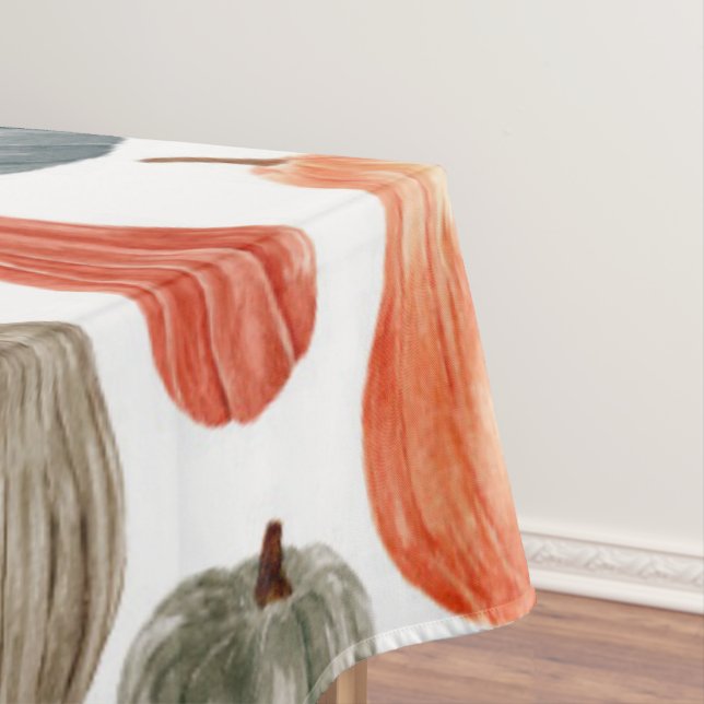 Colorful Watercolor Pumpkins Collection   Tablecloth (In Situ)