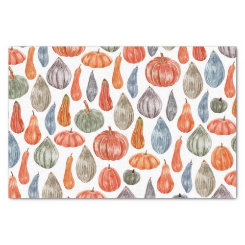 Colorful Watercolor Pumpkins Collection   Tissue Paper