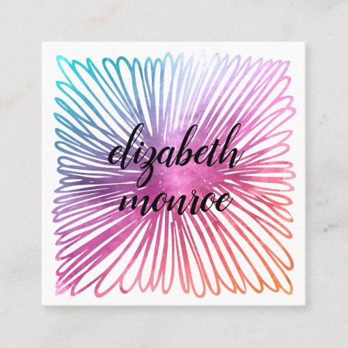 Colorful Watercolor Salon  Appointment Card