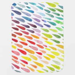 Colorful Watercolor Splash Set Baby Blanket
